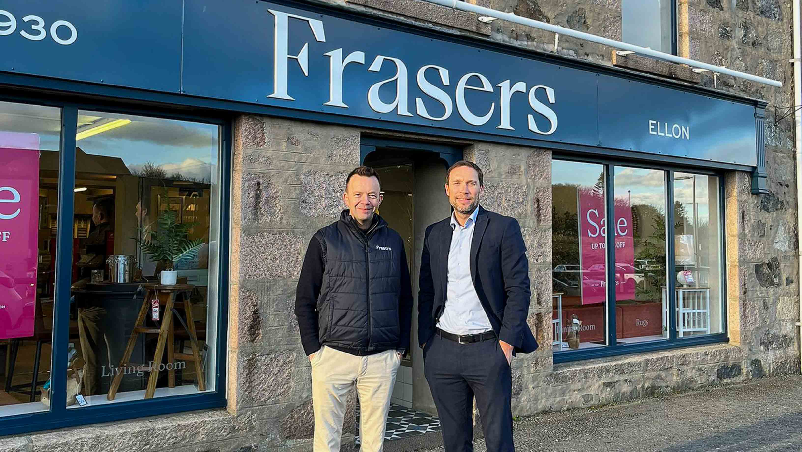 A photograph of Russell Anderson and Frasers of Ellon Managing Director Colin McKay