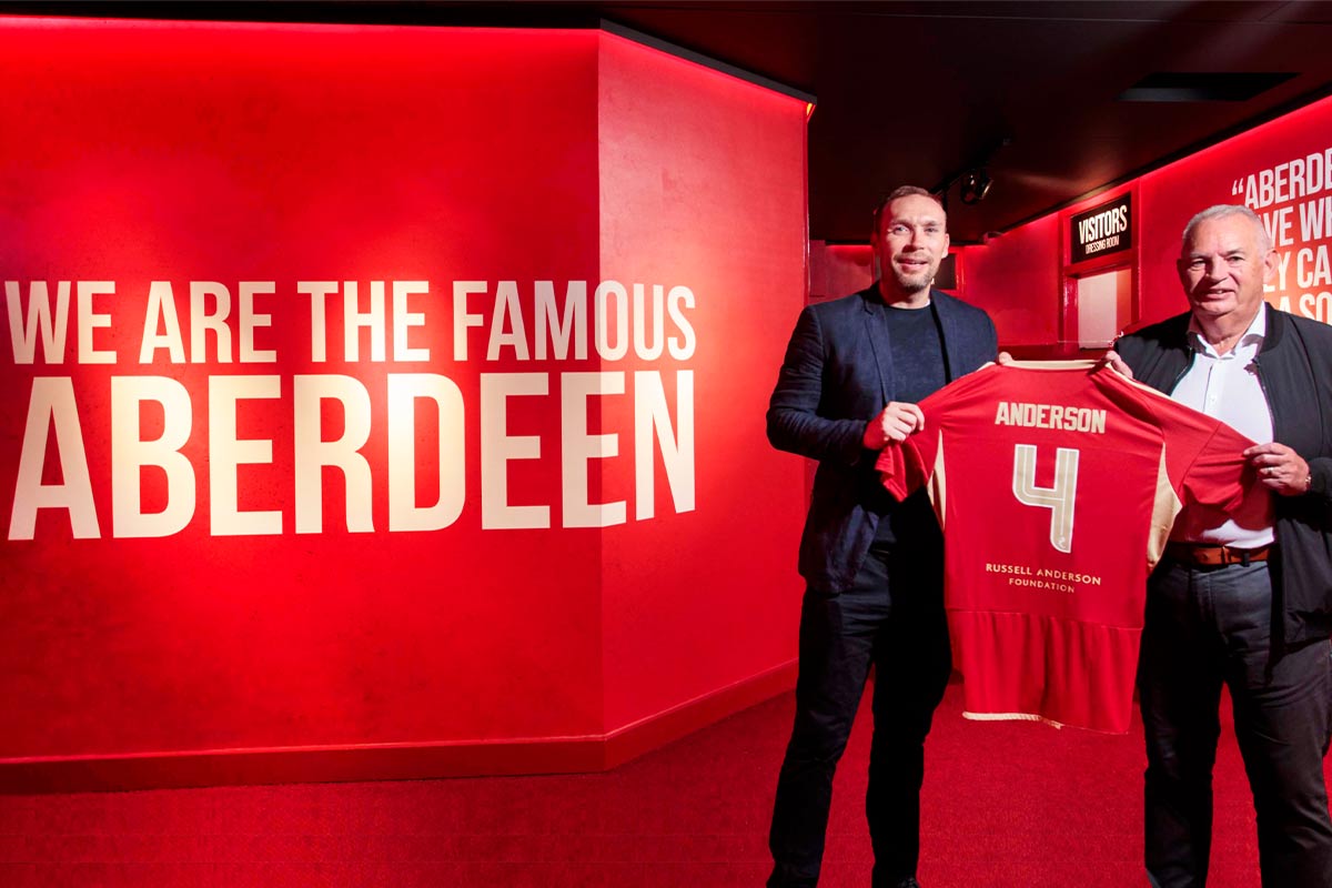 Official Press Release from Aberdeen Football Club (20.09.23) Former Dons Captain Scores Support for Charitable Foundation from Aberdeen FC Partner